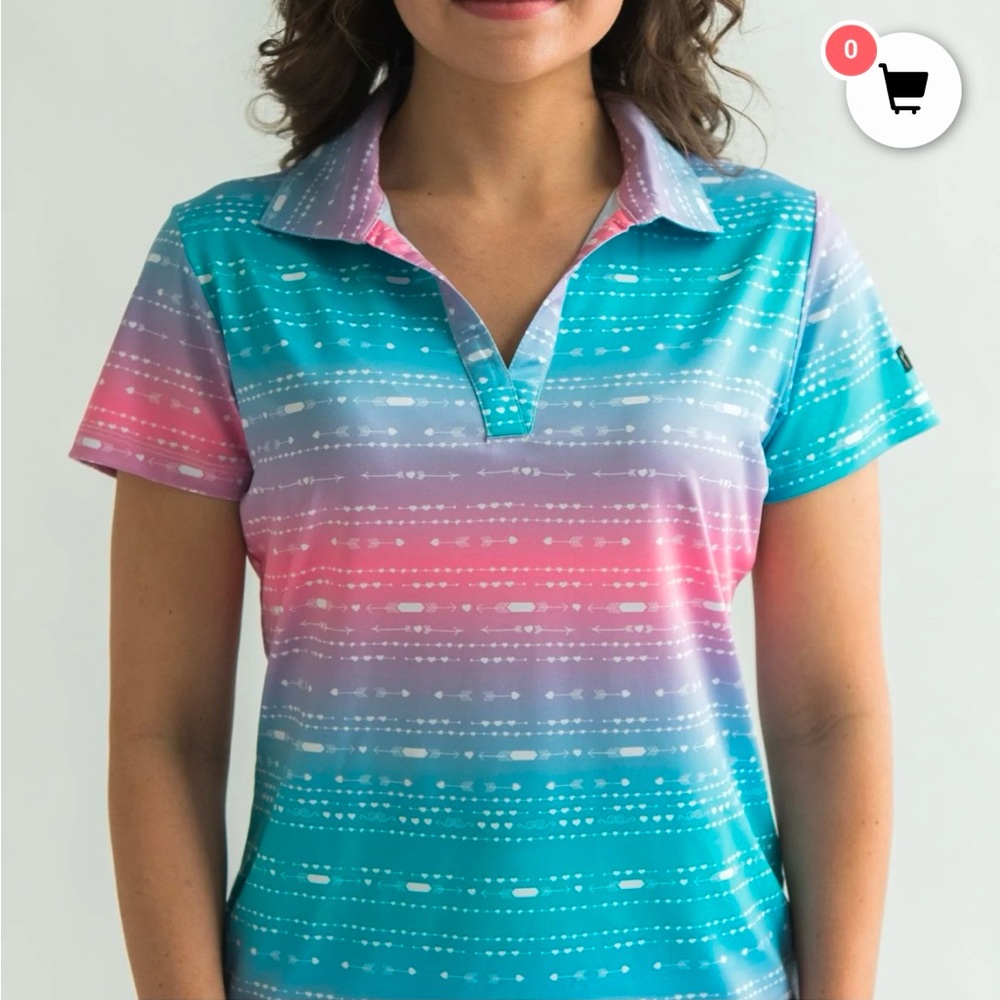 NWT Yatta women’s golf polo Mojave sunset size 3XL